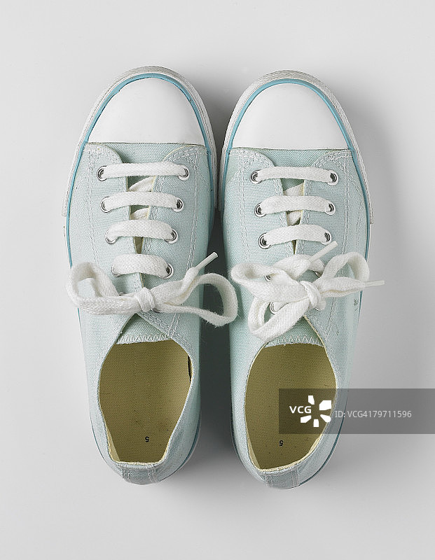 帆布鞋俯视图图片素材