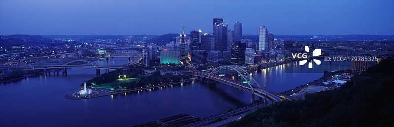 匹兹堡黄昏景色图片素材