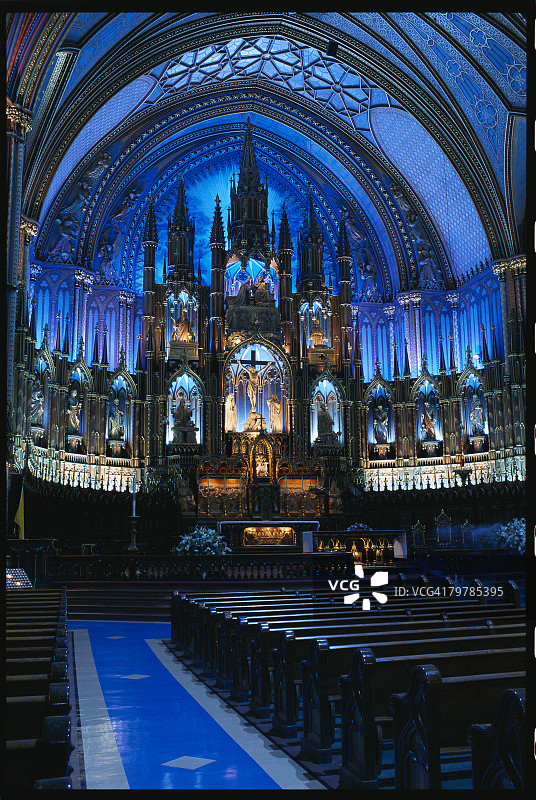 巴黎圣母院大教堂祭坛图片素材