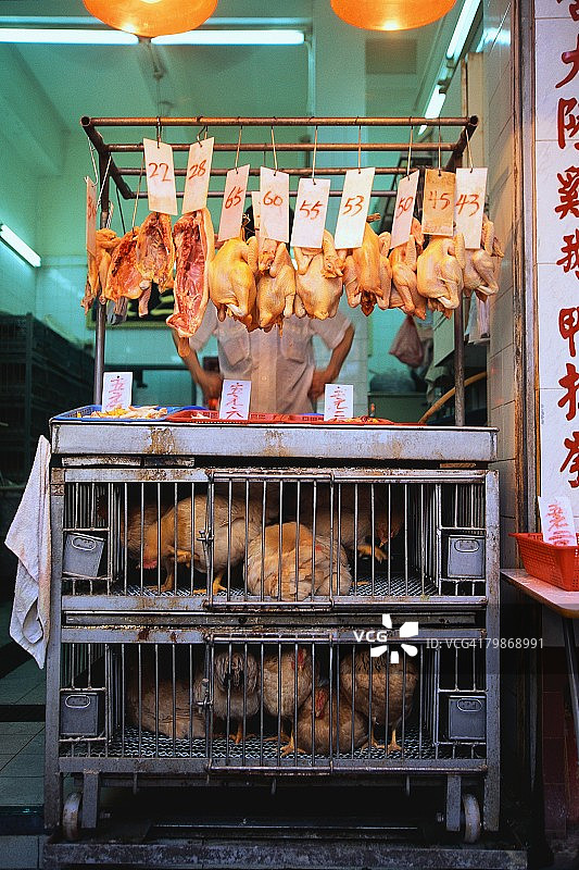 鸡肉摊贩图片素材