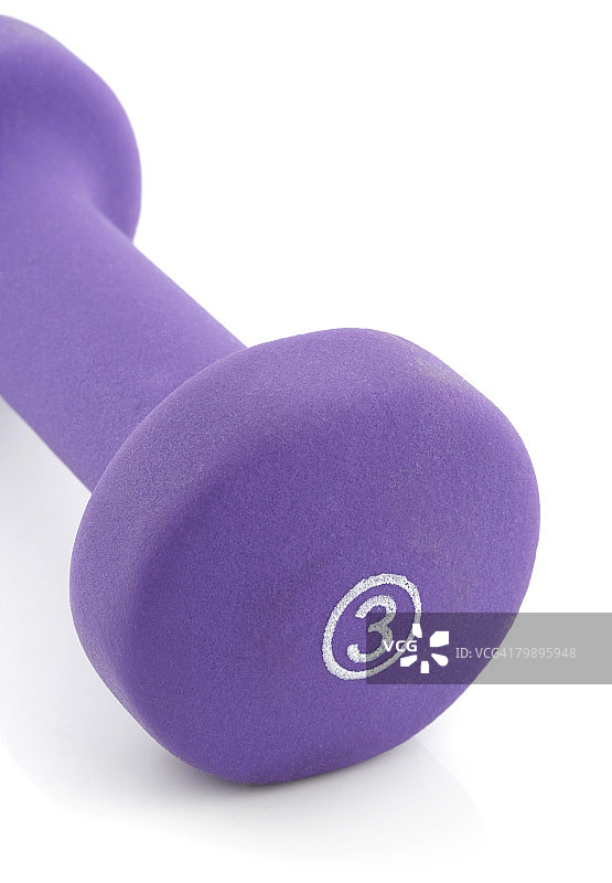 三磅重的手持哑铃特写图片素材