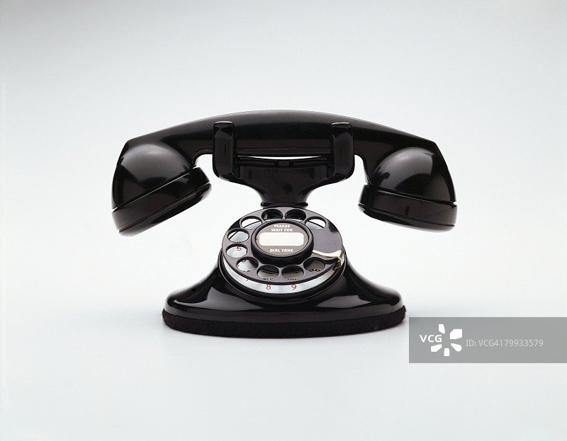 黑色拨盘电话图片素材