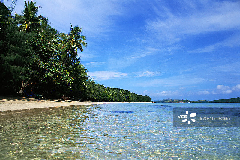 热带岛屿海岸线图片素材