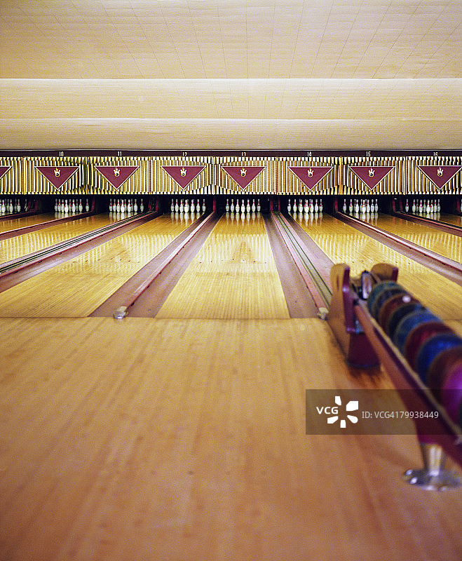 保龄球馆的球道图片素材