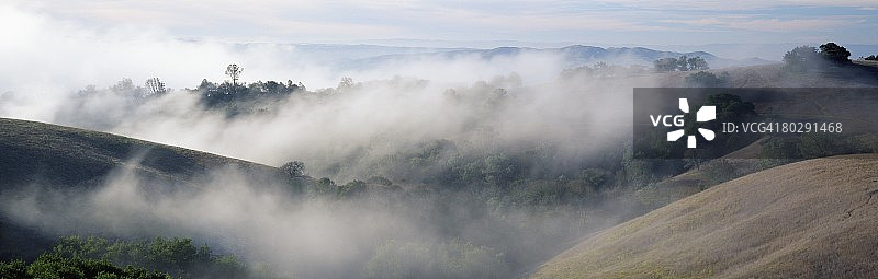 迪亚布罗山州立公园的清晨山雾图片素材