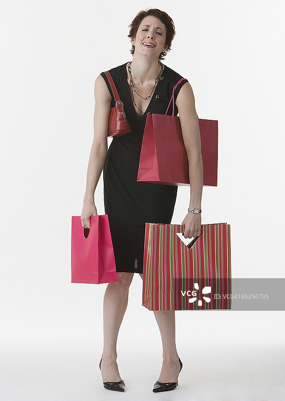 拿着购物袋的女人图片素材