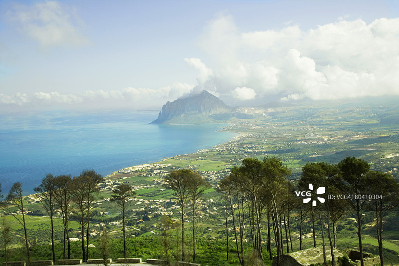 科法诺山，埃里切，意大利西西里图片素材