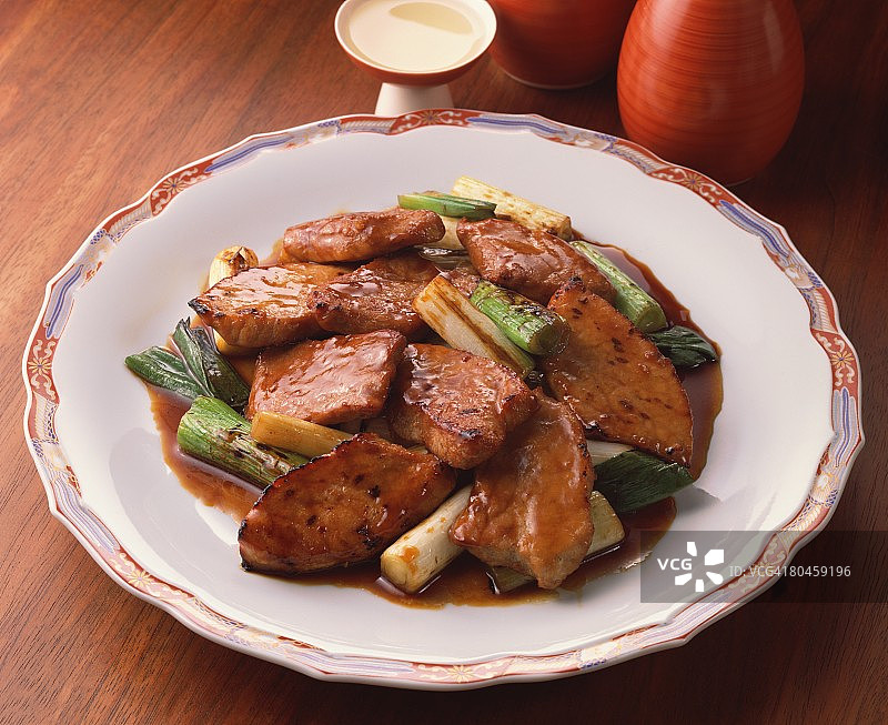 葱爆猪肉图片素材