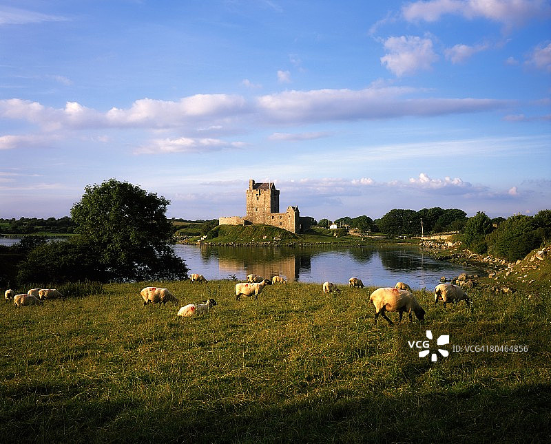 爱尔兰戈尔韦郡金瓦拉邓圭尔城堡图片素材
