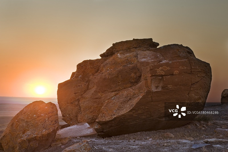 加拿大红岩库里的日落图片素材