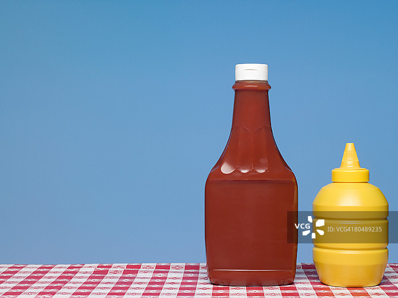 番茄酱和芥末酱图片素材