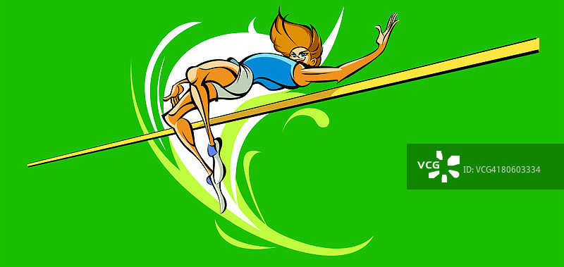 运动员正在进行跳高图片素材