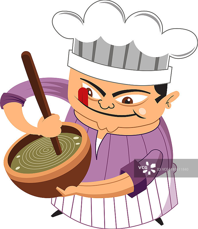 厨师搅拌碗里的食材图片素材