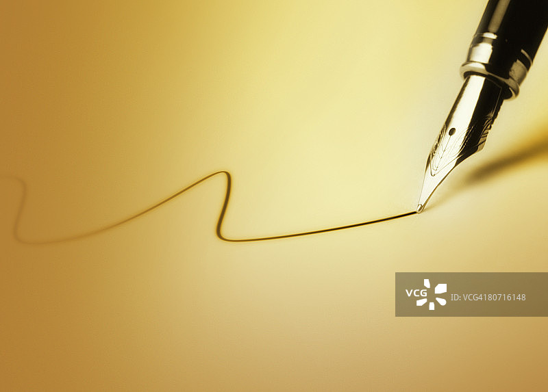 钢笔绘制的波浪线图片素材