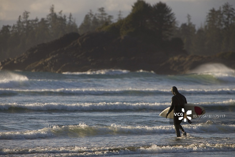 海滩上的冲浪者图片素材