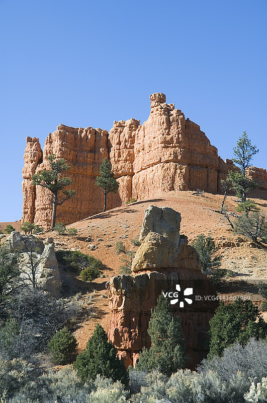 美国犹他州迪克西国家森林公园的红色峡谷图片素材