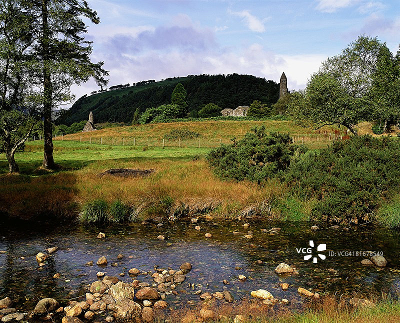 爱尔兰威克洛郡格兰达洛图片素材