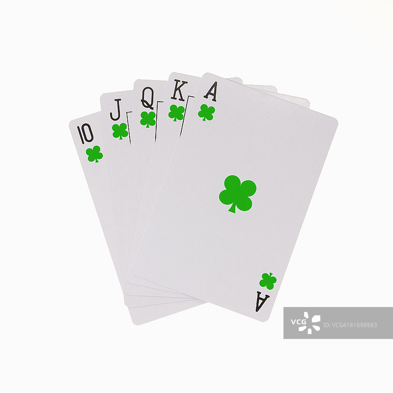 四叶草图案扑克牌图片素材