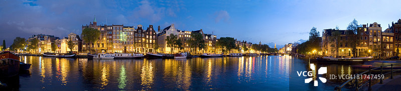 阿姆斯特丹与阿姆斯特尔运河图片素材
