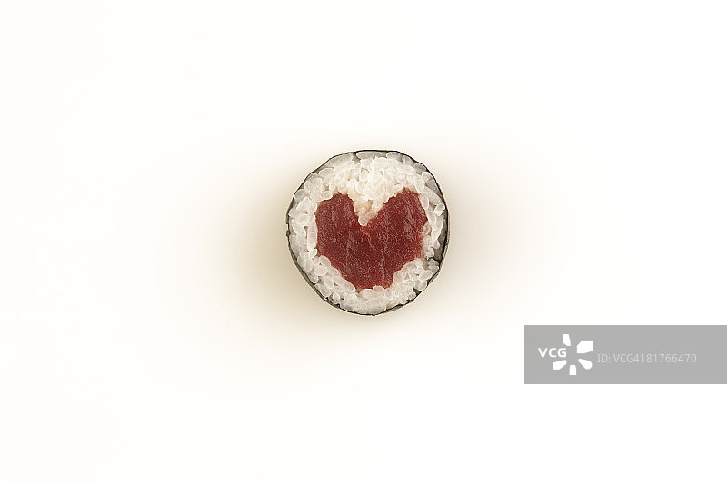 心形金枪鱼寿司卷图片素材