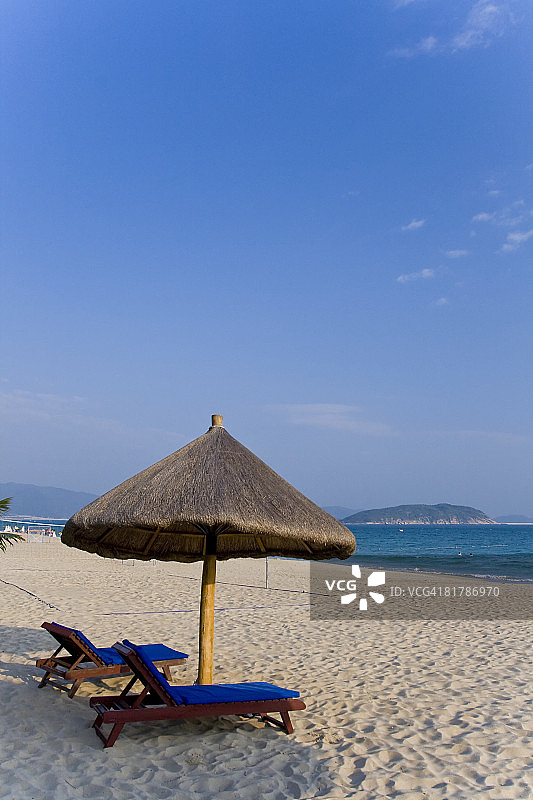 中国海南岛三亚海滩度假胜地图片素材