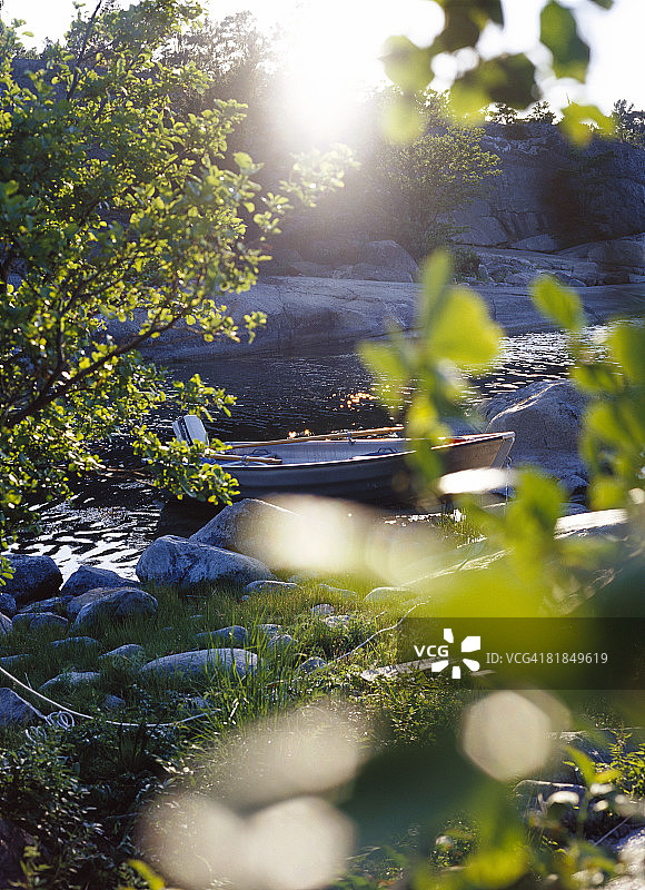 斯德哥尔摩群岛的船只，瑞典图片素材