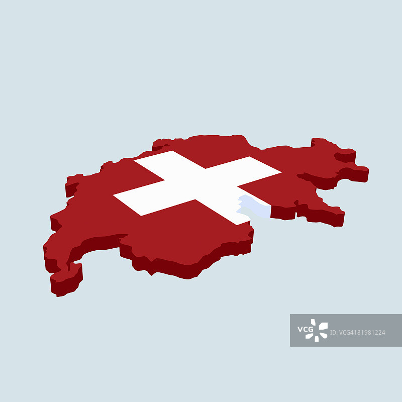 瑞士形状的瑞士国旗图片素材