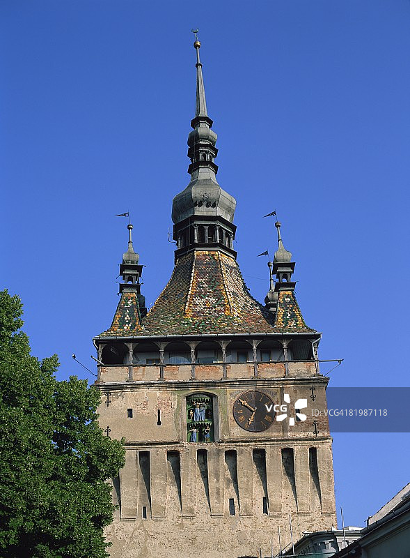 罗马尼亚锡吉什瓦拉钟楼图片素材