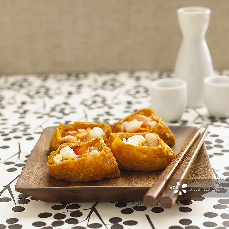 香辣虾肉寿司图片素材