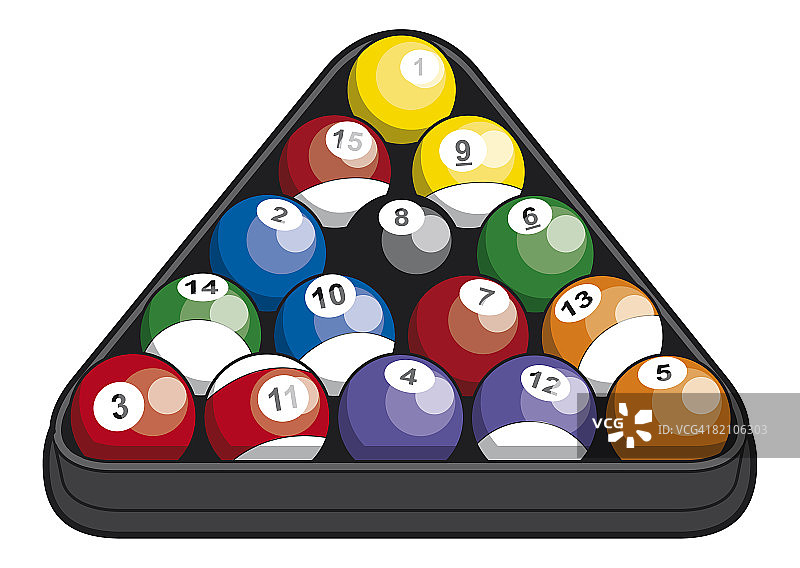 三角内的台球图片素材