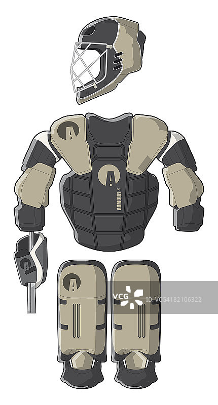 曲棍球守门员装备图片素材