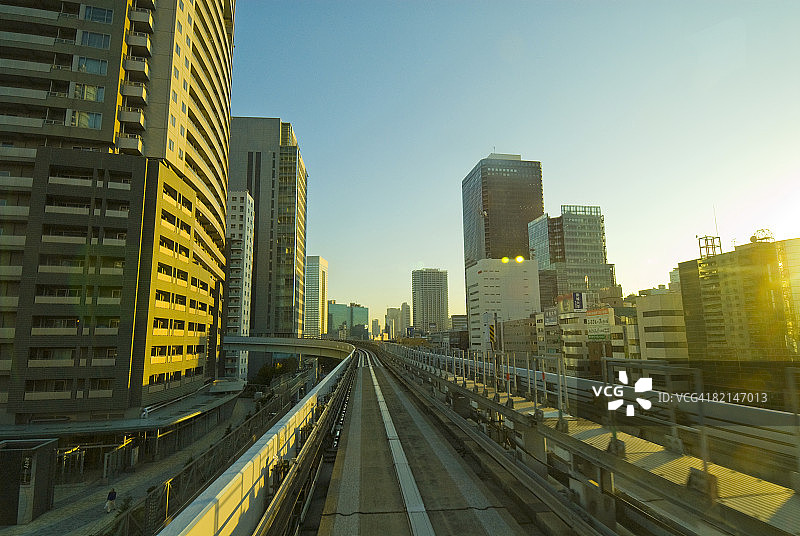 东京单轨列车轨道图片素材