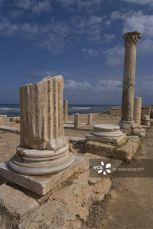 利比亚萨布拉塔罗马考古遗址，联合国教科文组织世界遗产图片素材