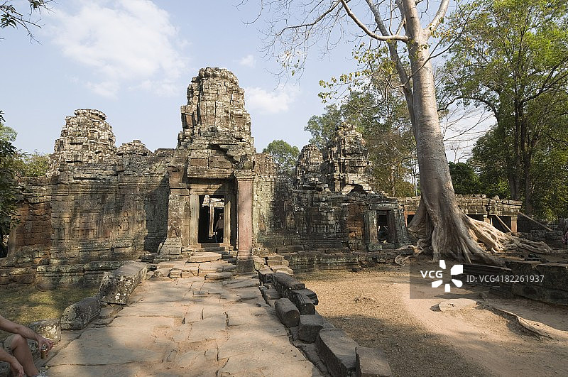 柬埔寨暹粒吴哥通王城班迭哥迪寺，联合国教科文组织世界遗产图片素材