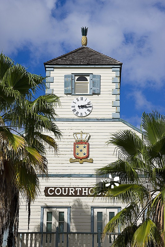 荷属圣马丁岛飞利浦斯堡的法院大楼图片素材