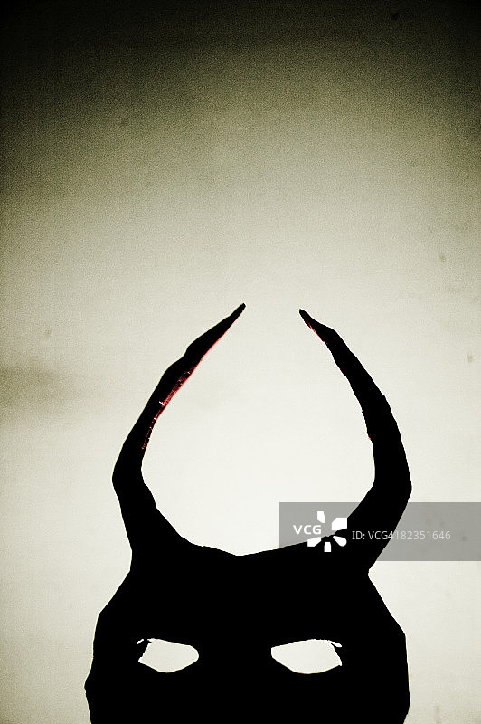 乌拉圭的魔鬼面具特写图片素材