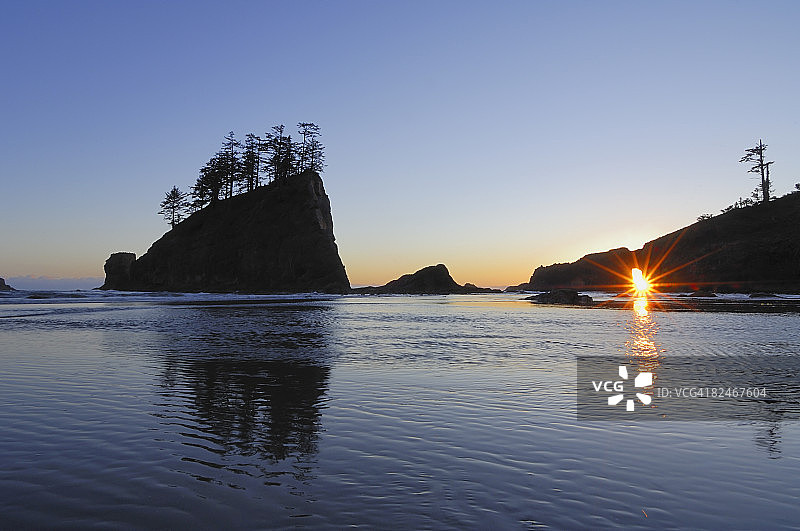 日落下的第二海滩图片素材