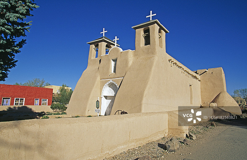 陶斯普韦布洛的教堂图片素材