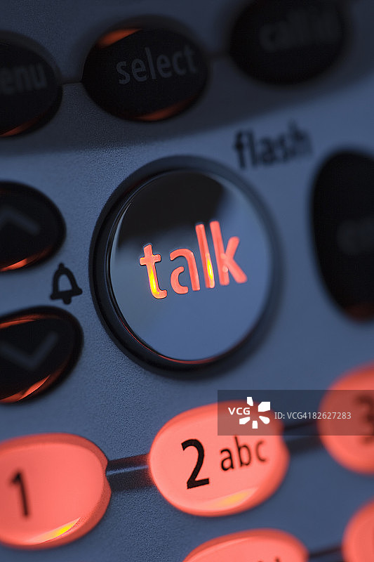 带有“TALK”字样的电话键盘漫步图片素材