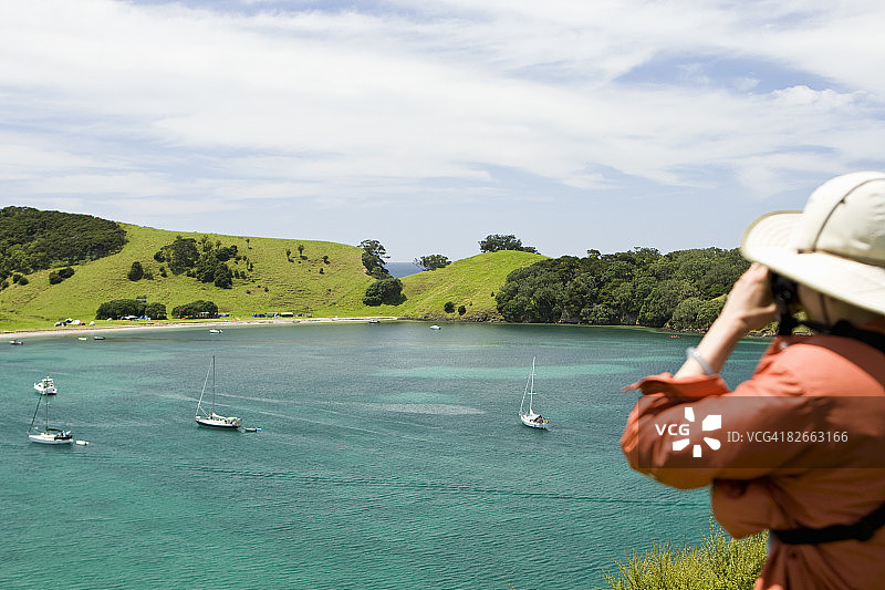 新西兰岛屿湾乌鲁普卡普卡岛图片素材