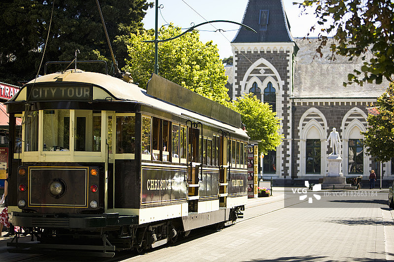 新西兰基督城的缆车图片素材