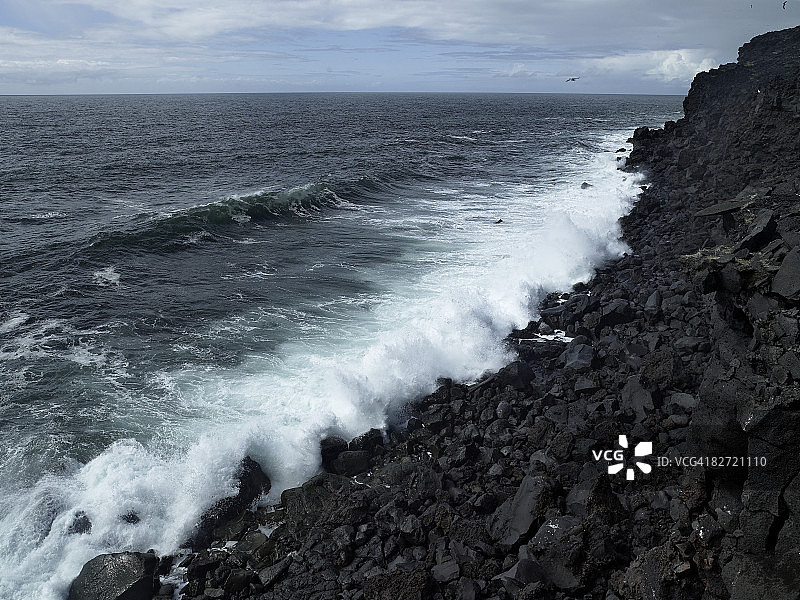 火山岛屿海岸线，叙尔特塞图片素材