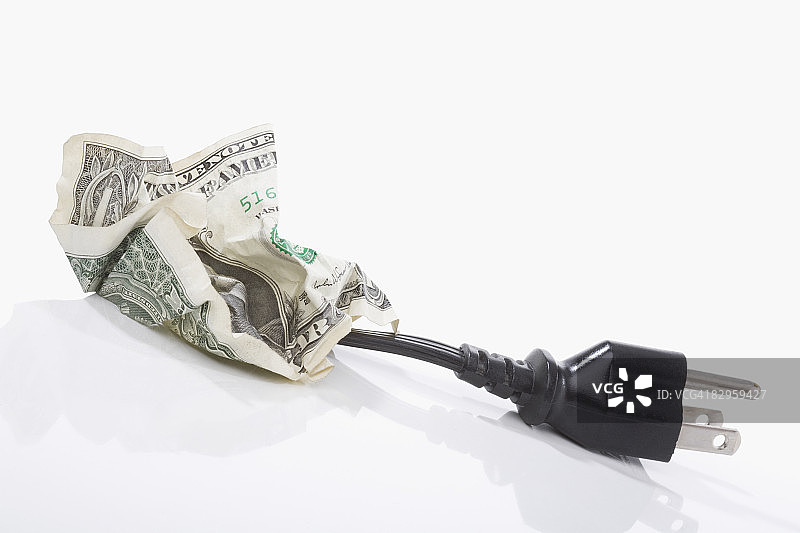 带有三插头的美钞图片素材