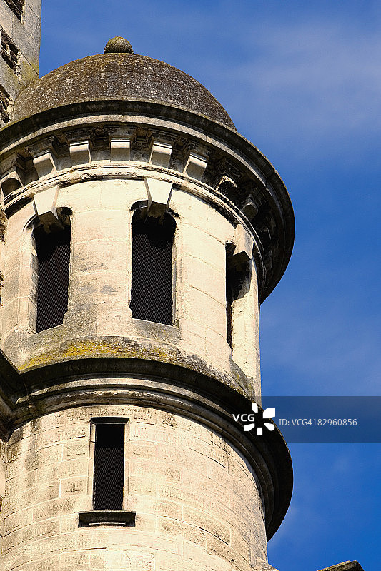 法国勒芒主教座堂的仰视角度照片图片素材