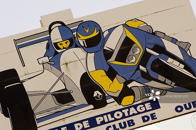 法国勒芒信息板特写图片素材