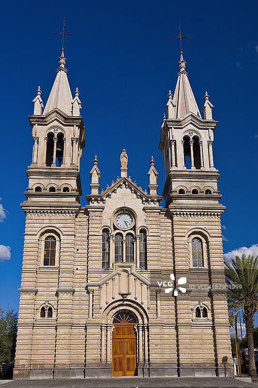 墨西哥阿瓜斯卡连特斯圣母无染原罪教堂立面图片素材