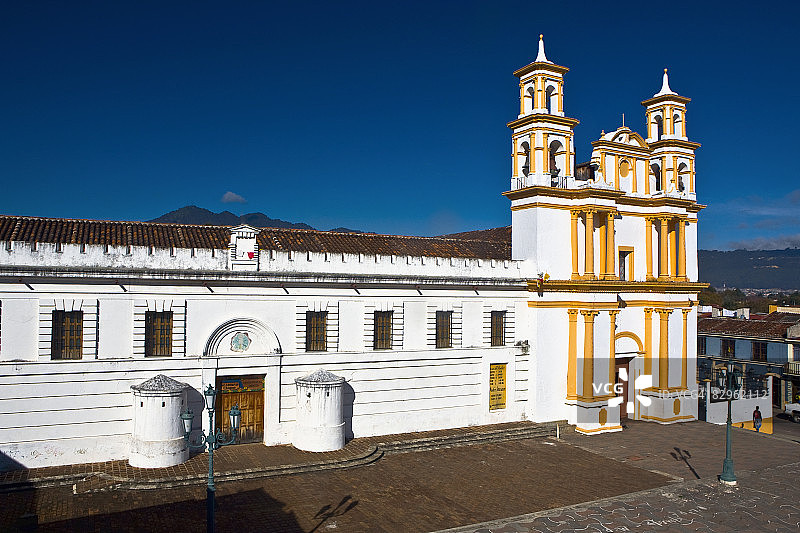 墨西哥恰帕斯圣克里斯托瓦尔德拉斯卡萨斯教堂外墙图片素材