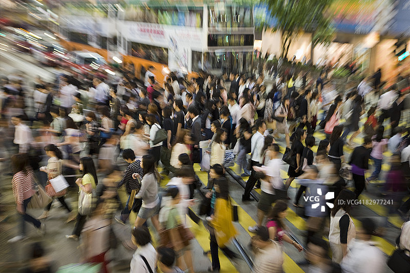模糊的购物者图片素材