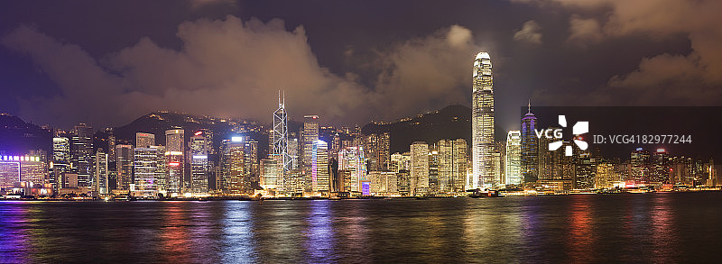 从九龙观赏香港天际线图片素材