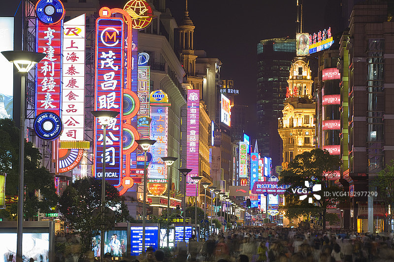 上海南京路购物图片素材